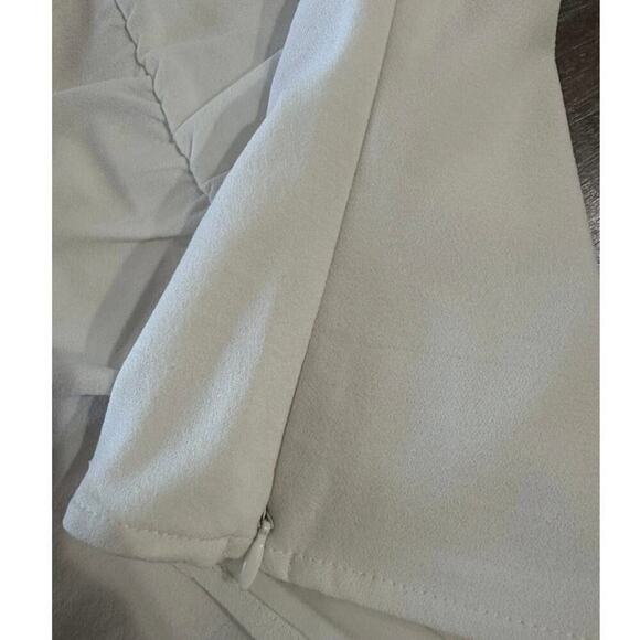 Abercrombie & Fitch WHITE Long Sleeve Cinched Front Off-The-Shoulder xs - Picture 4 of 4